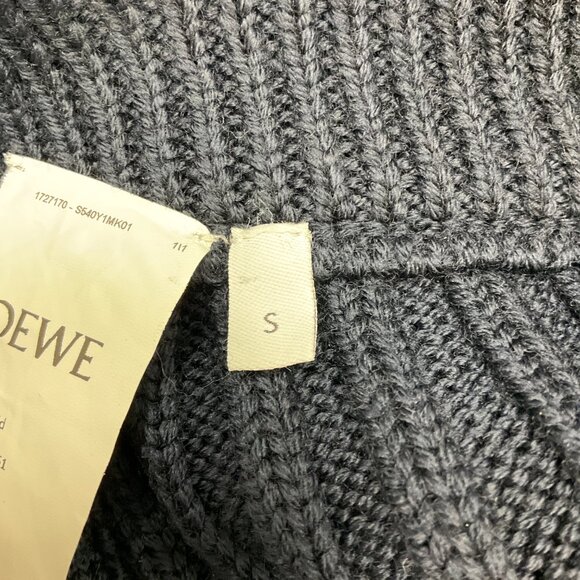 Loewe Navy Blue Marino Layered Wool Knit Skirt Trousers - Picture 6 of 6